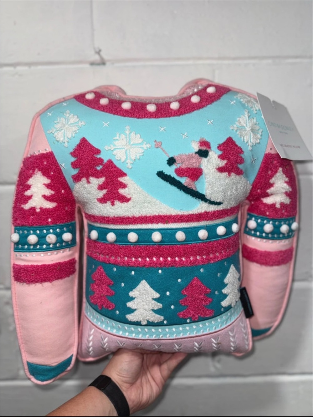 Cynthia Rowley Christmas Sweater Pillow